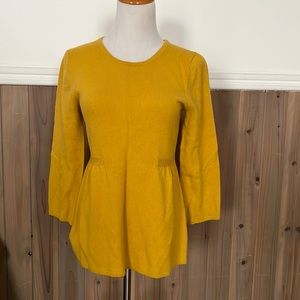 COPY - J. Crew 100% cashmere navy peplum sweater S